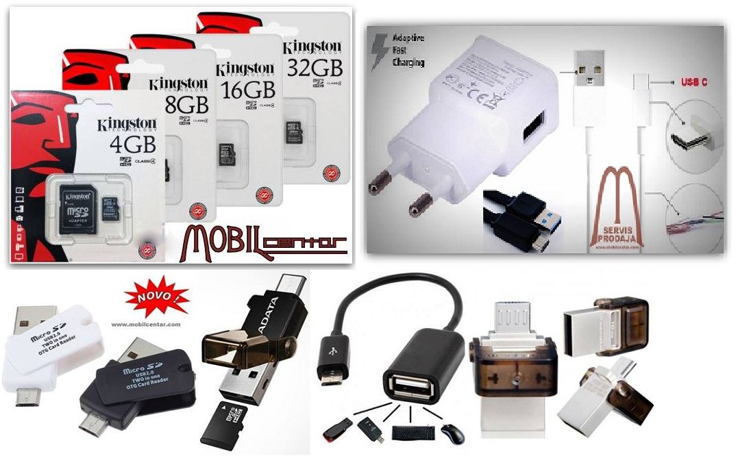 Memorije, USB stikovi, OTG, USB- Tip C